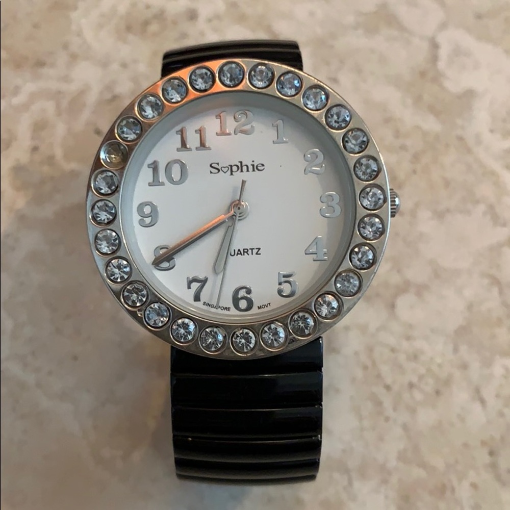Watch With crystal bezel